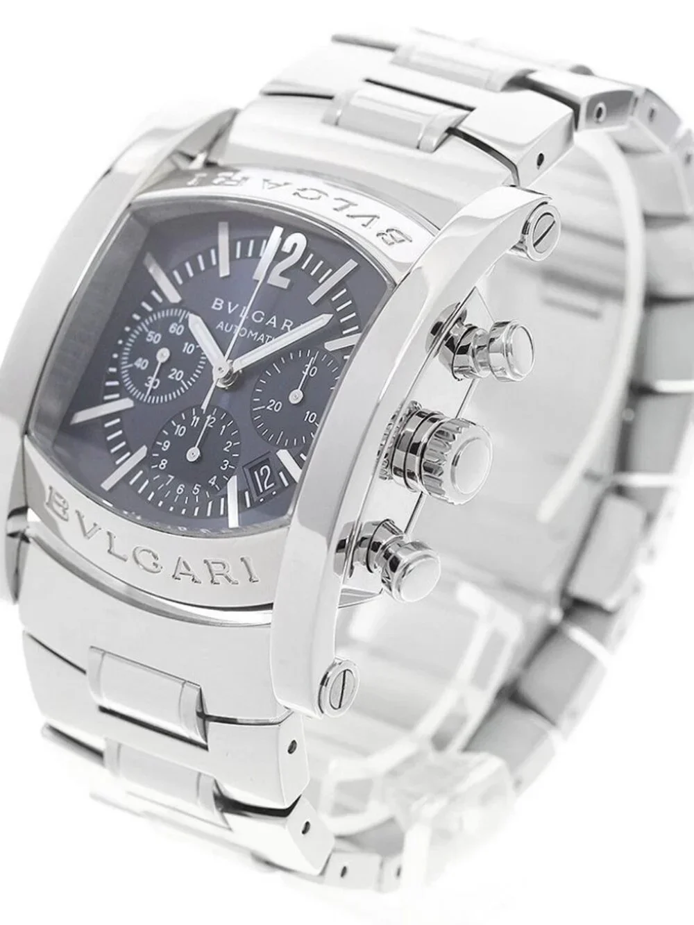 BVLGARI Assioma AA44SCH Chronograph Date Navy Dial Automatic Men's Watch_959750